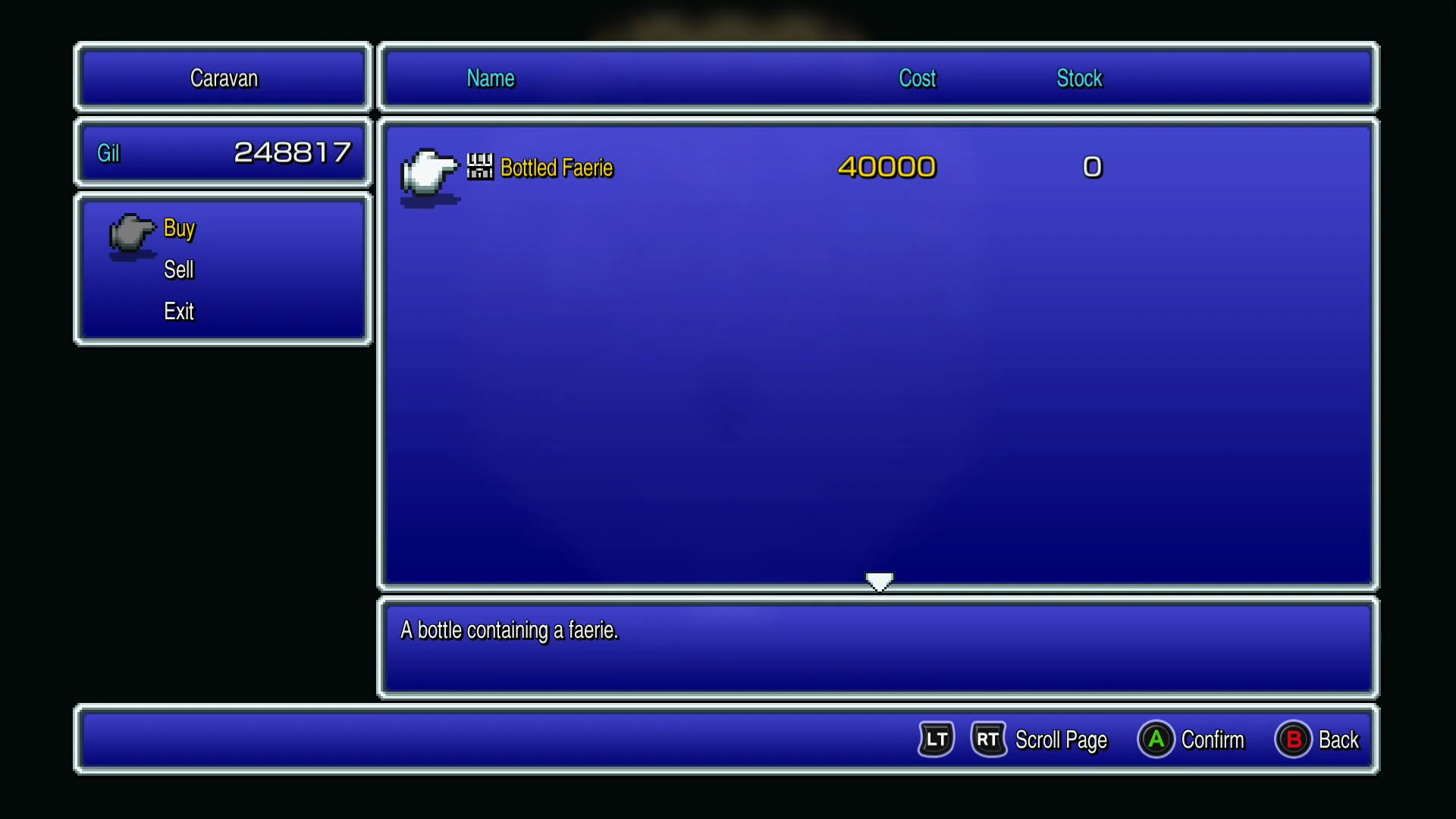 Pixel art of the Bottled Faerie from Final Fantasy 1