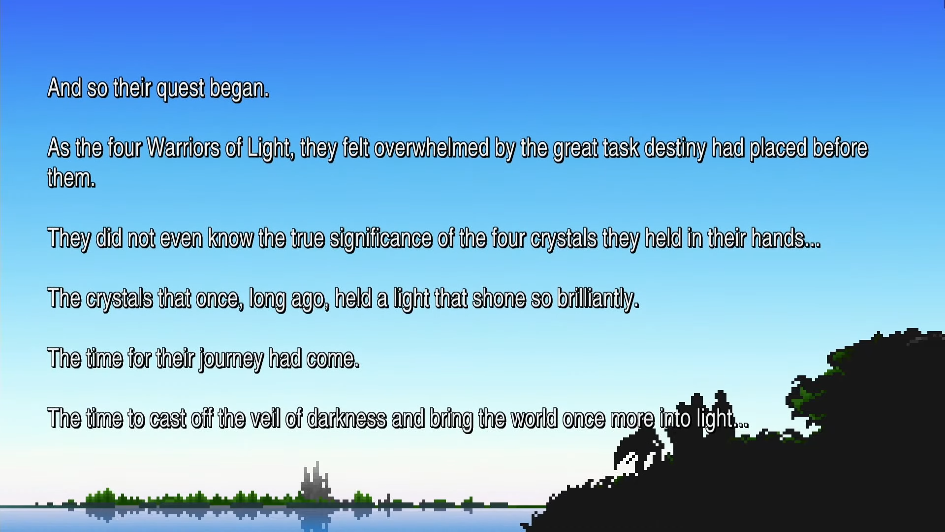 Chapter complete screen in Final Fantasy I Chapter 1