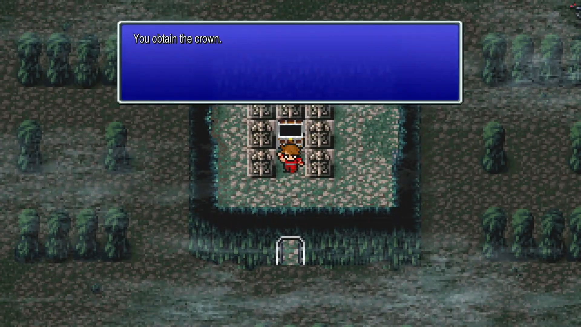 Receiving the Crown after defeating the Piscodemons