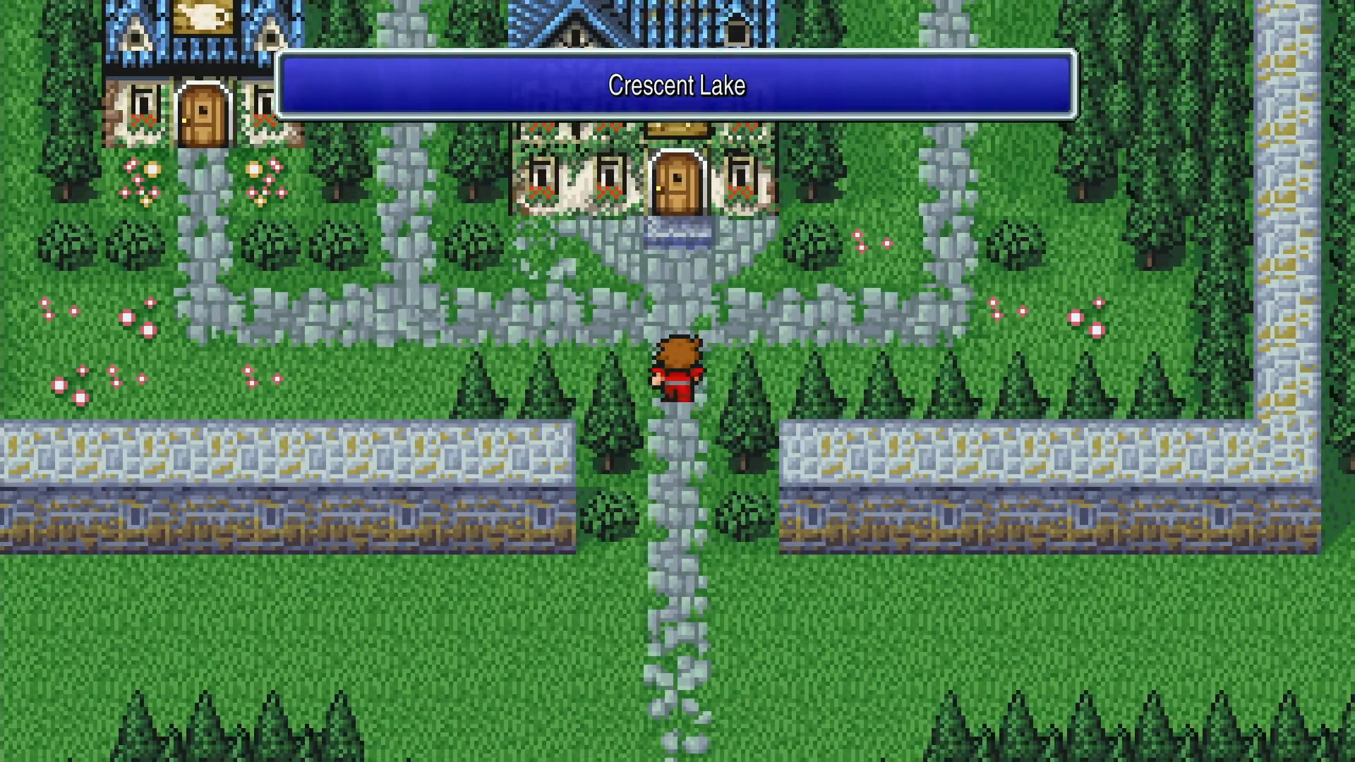 Mount Gulg volcano and Crescent Lake in Final Fantasy 1