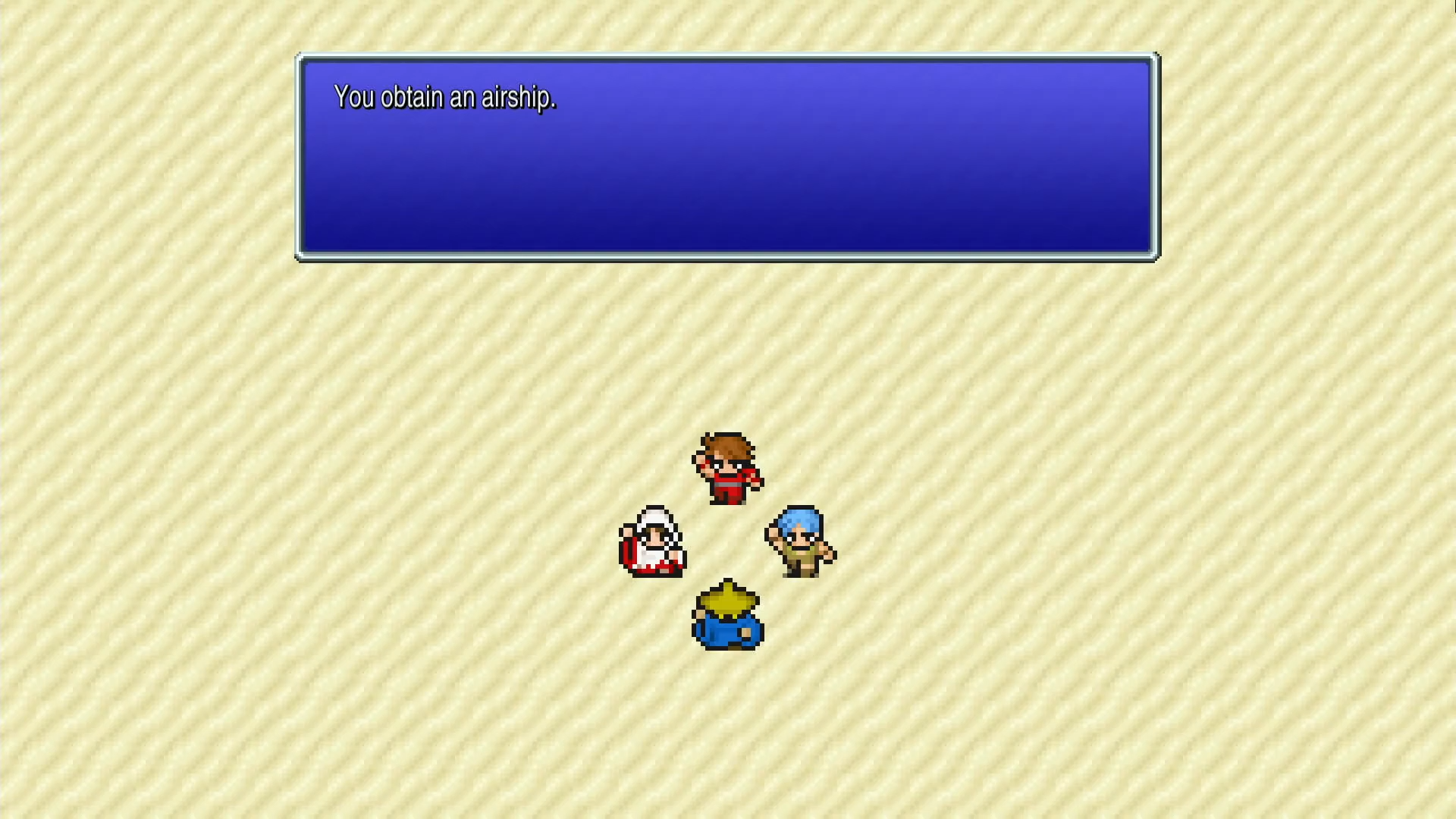 The airship rising from the sands of the Lykion Desert