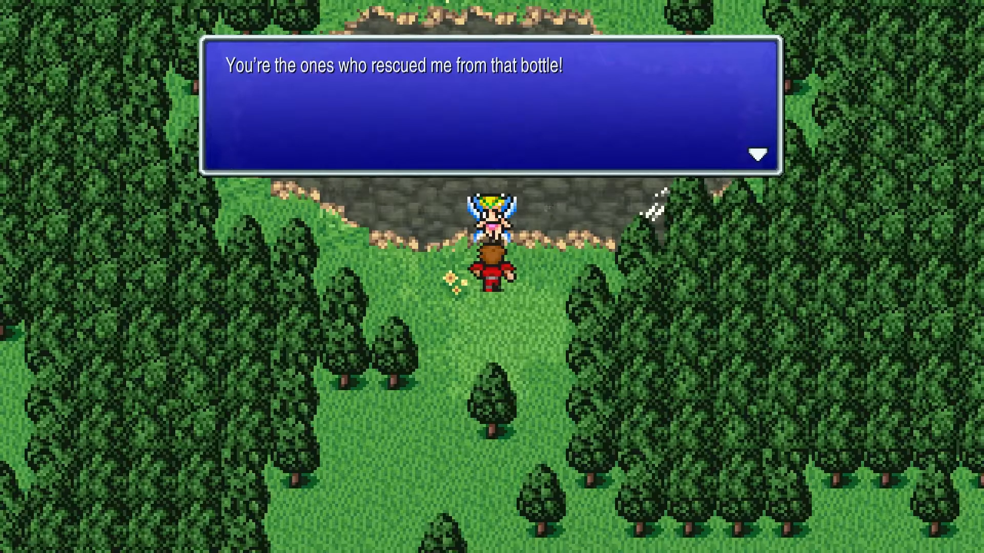 Receiving the Oxyale from the grateful faerie in Gaia