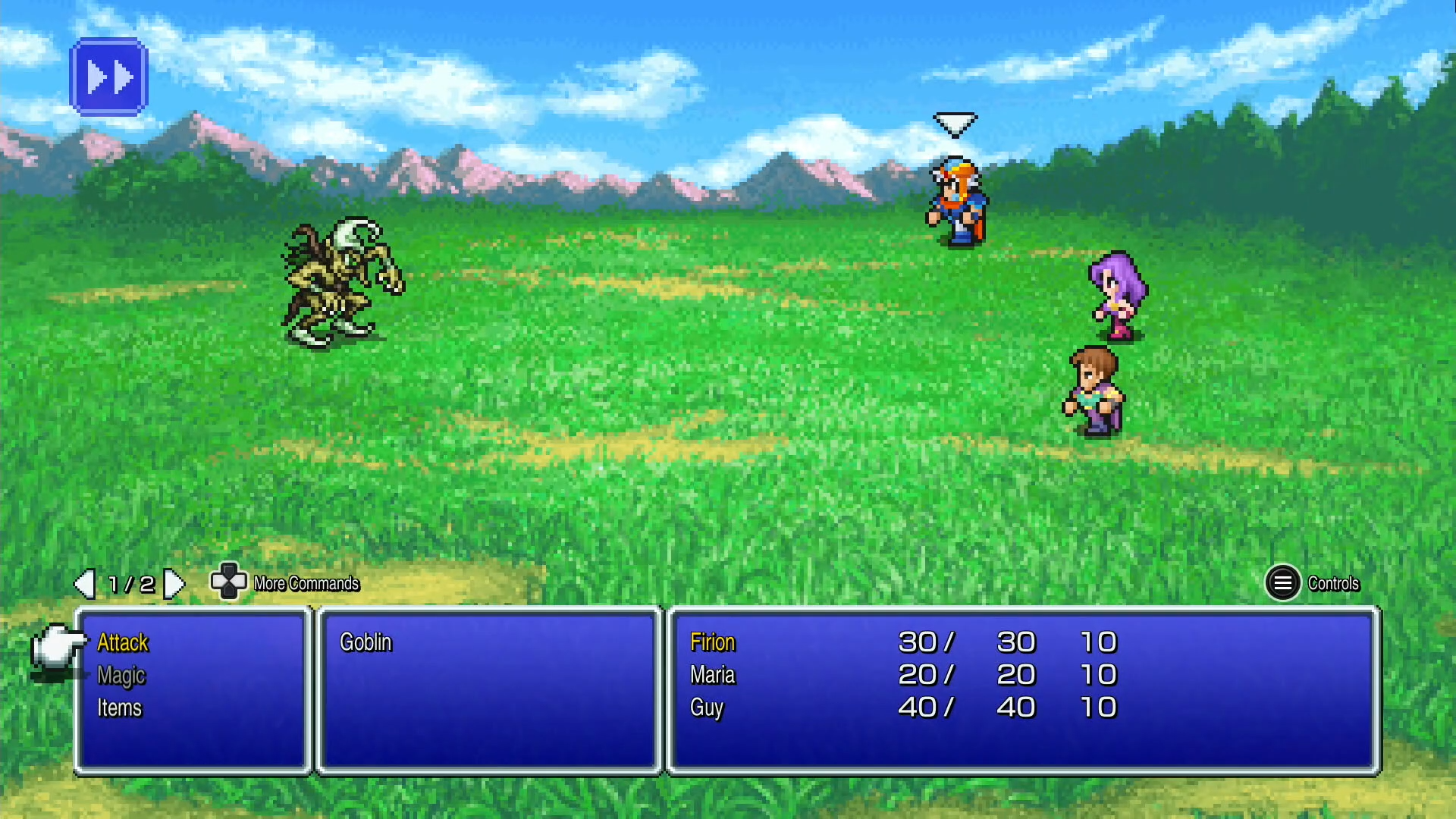 First enemies encountered on the world map near Altair including Goblins and Hornets