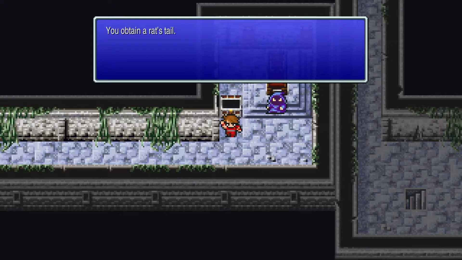 Claiming the Rat's Tail from the chest in the throne room